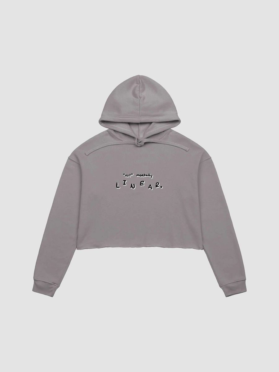*not* mentally linear (shadow design) printed cropped hoodie product image (1)