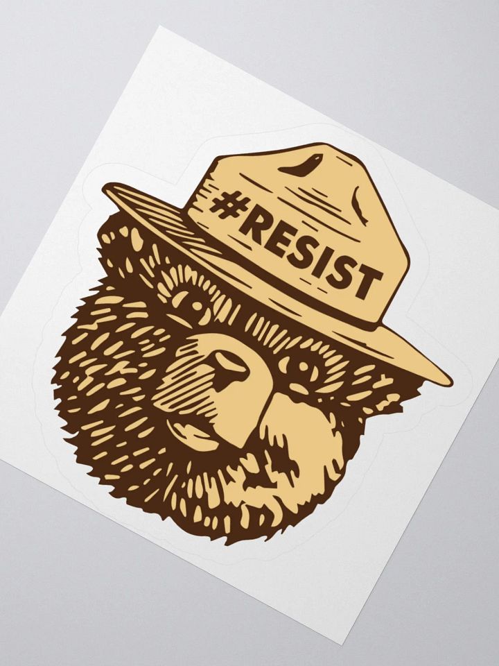 Smokey RESIST BEAR Sticker (Desert) 3 SIZES! Alt National Parks Cut Vinyl Decal product image (2)