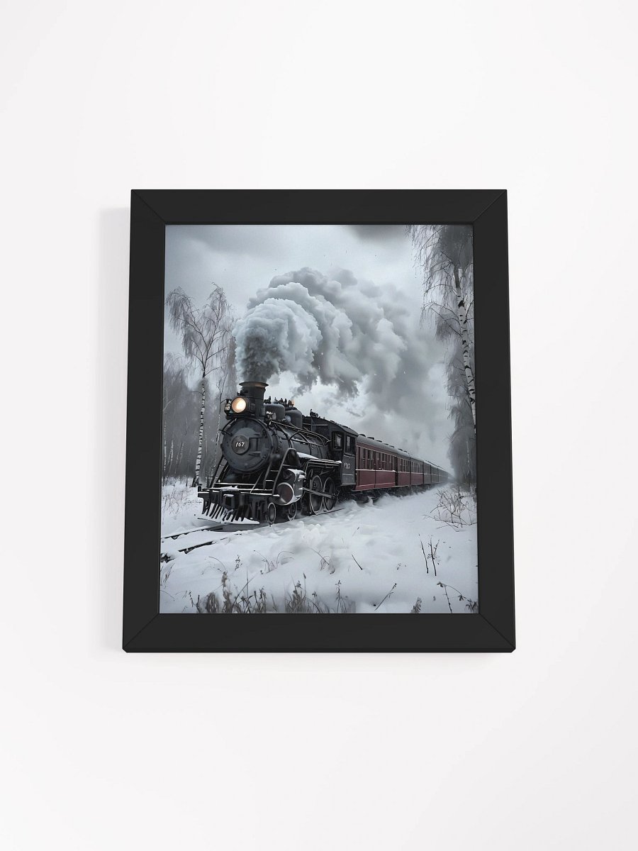 Winter Steam Locomotive Matte Poster product image (2)