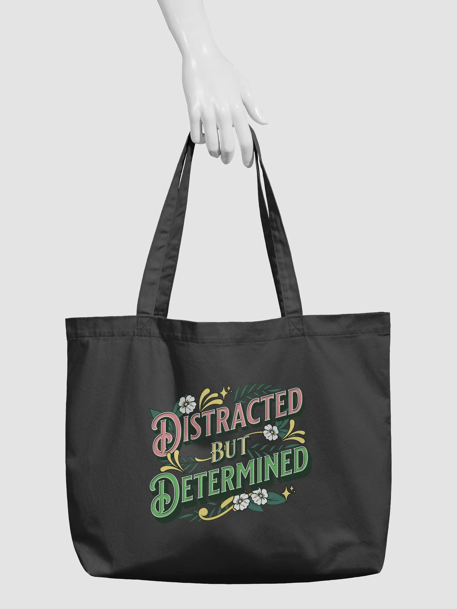 Distracted but Determined Floral Tote Bag product image (3)