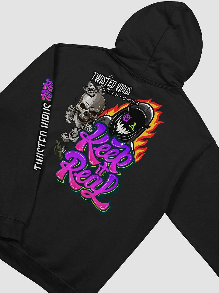 Twisted Virus: KEEP IT REAL Skull Hoodie. product image (2)