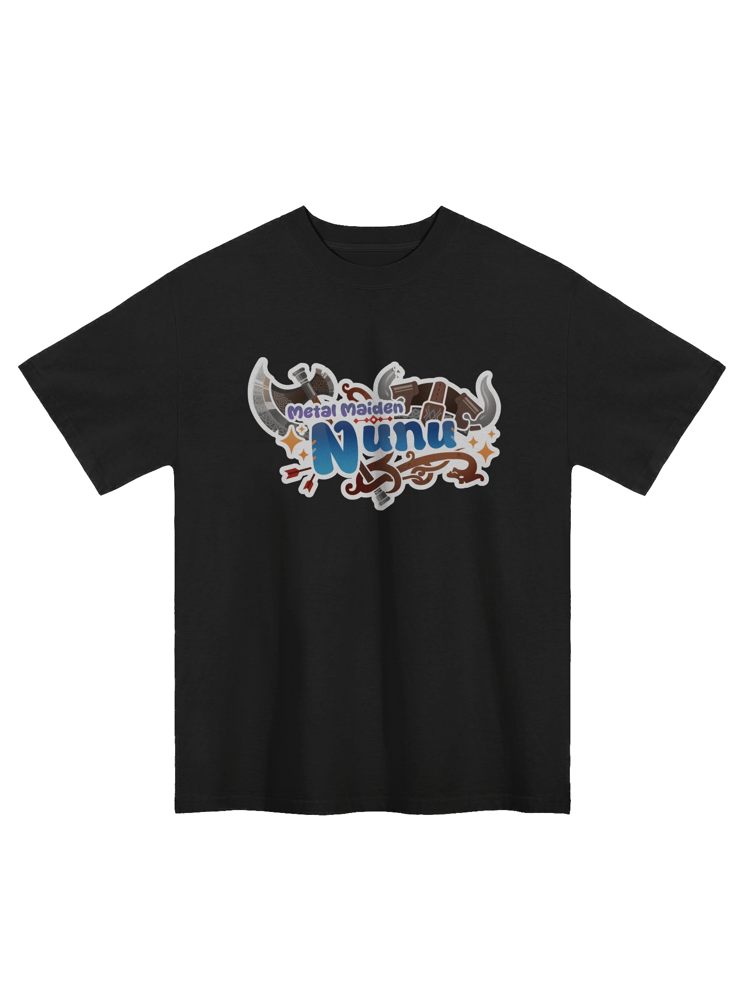 Nunu Logo & Minimalist Splash Art [Loose-Fit] T-Shirt product image (1)