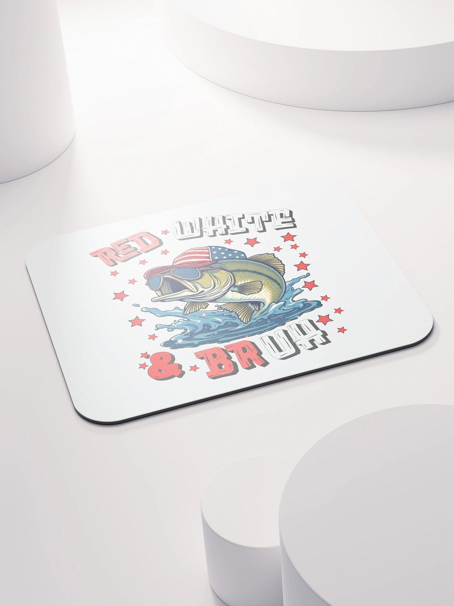 Red White And Bruh Fishing Patriotic Mouse Pad product image (4)
