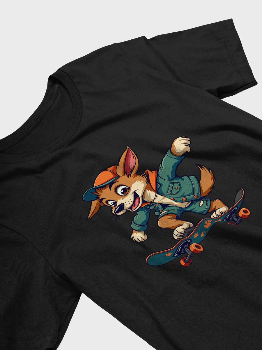 Cool Skateboarding Dog Graphic T-Shirt product image (3)