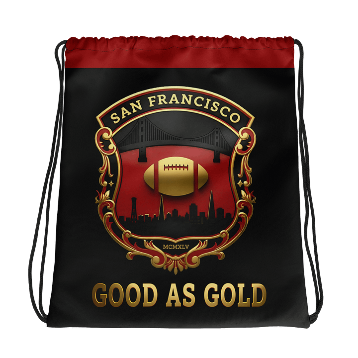 All Gold Good As Gold Drawstring Backpack | San Francisco | Football | Home Locker product image (2)