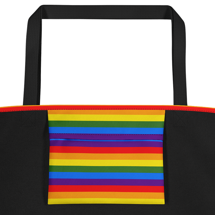 Vibrant Horizon Stripes Large Tote Bag product image (2)