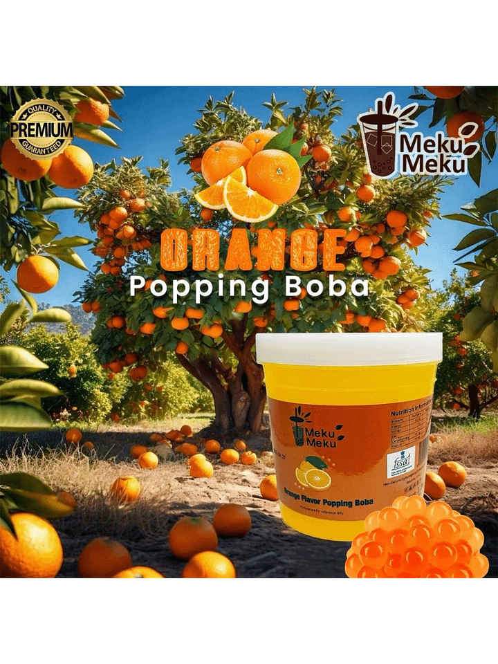 Orange Popping Boba Crystals Delicious Flavour product image (1)