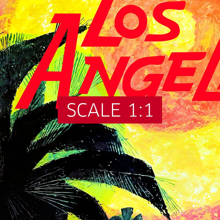 Los Angeles, USA, 1965 — retro vintage travel poster product image (4)
