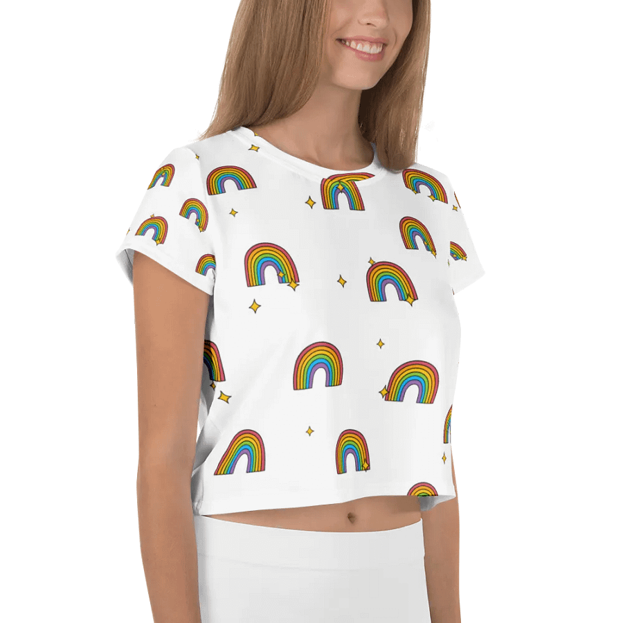 Rainbow Dreams All-Over Crop Tee product image (4)