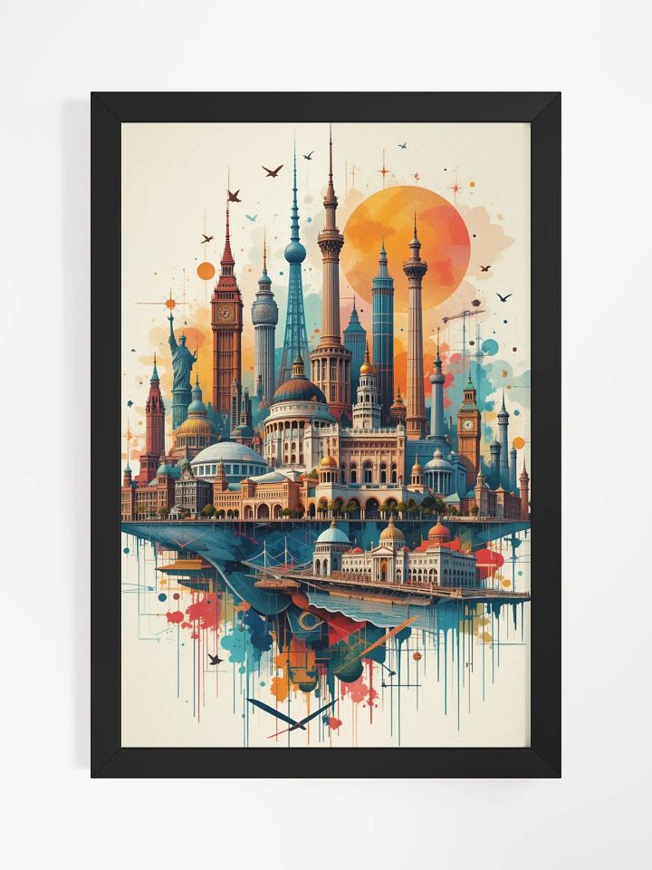 Global Landmarks Fusion Framed Poster product image (1)
