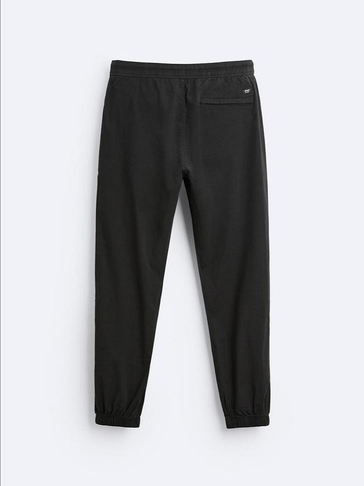 POPLIN JOGGER WAIST TROUSERS product image (2)