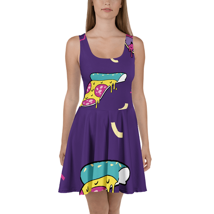 Cheesy Pizza Party Skater Dress product image (2)