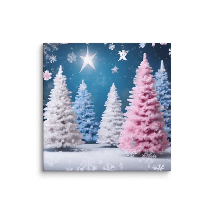 Pastel christmas landscape canvas to compliment Christmas decor product image (2)