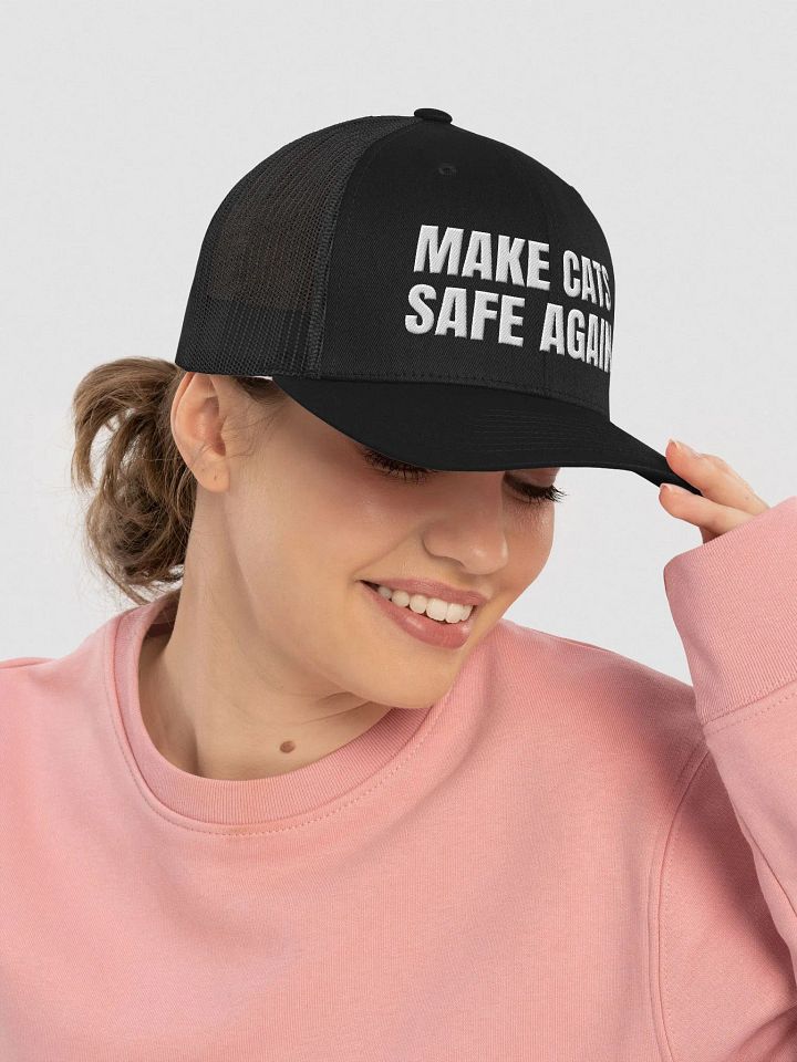 MAKE CATS SAFE AGAIN Retro Trucker Hat product image (2)