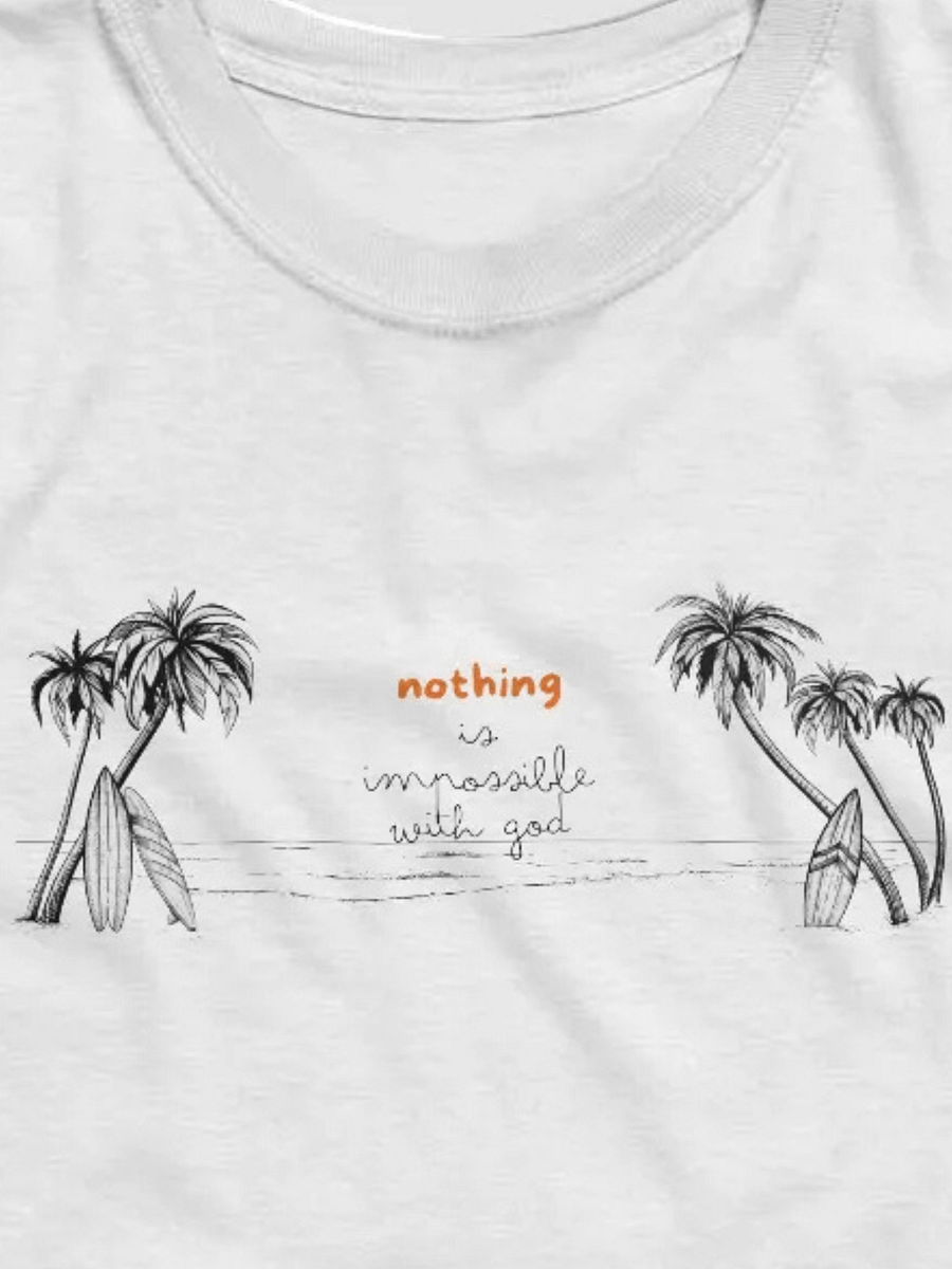"Nothing Is Impossible" Palm Tee product image (2)