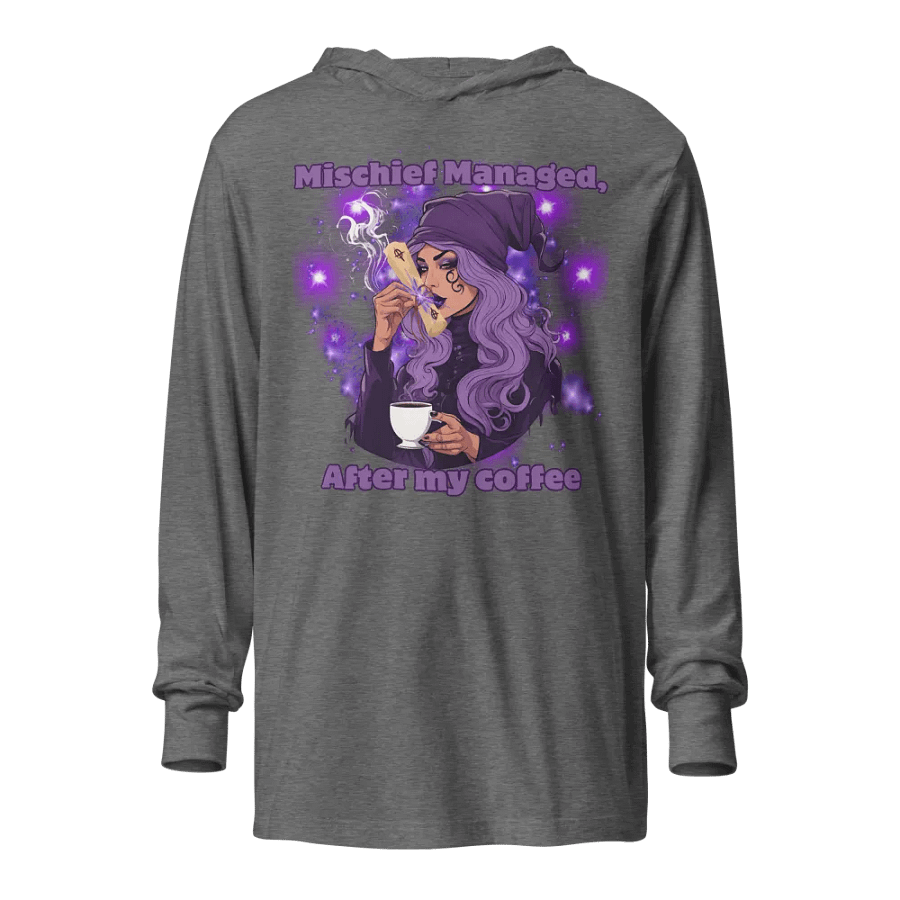 Mischief Managed after Coffee Hooded tee product image (1)