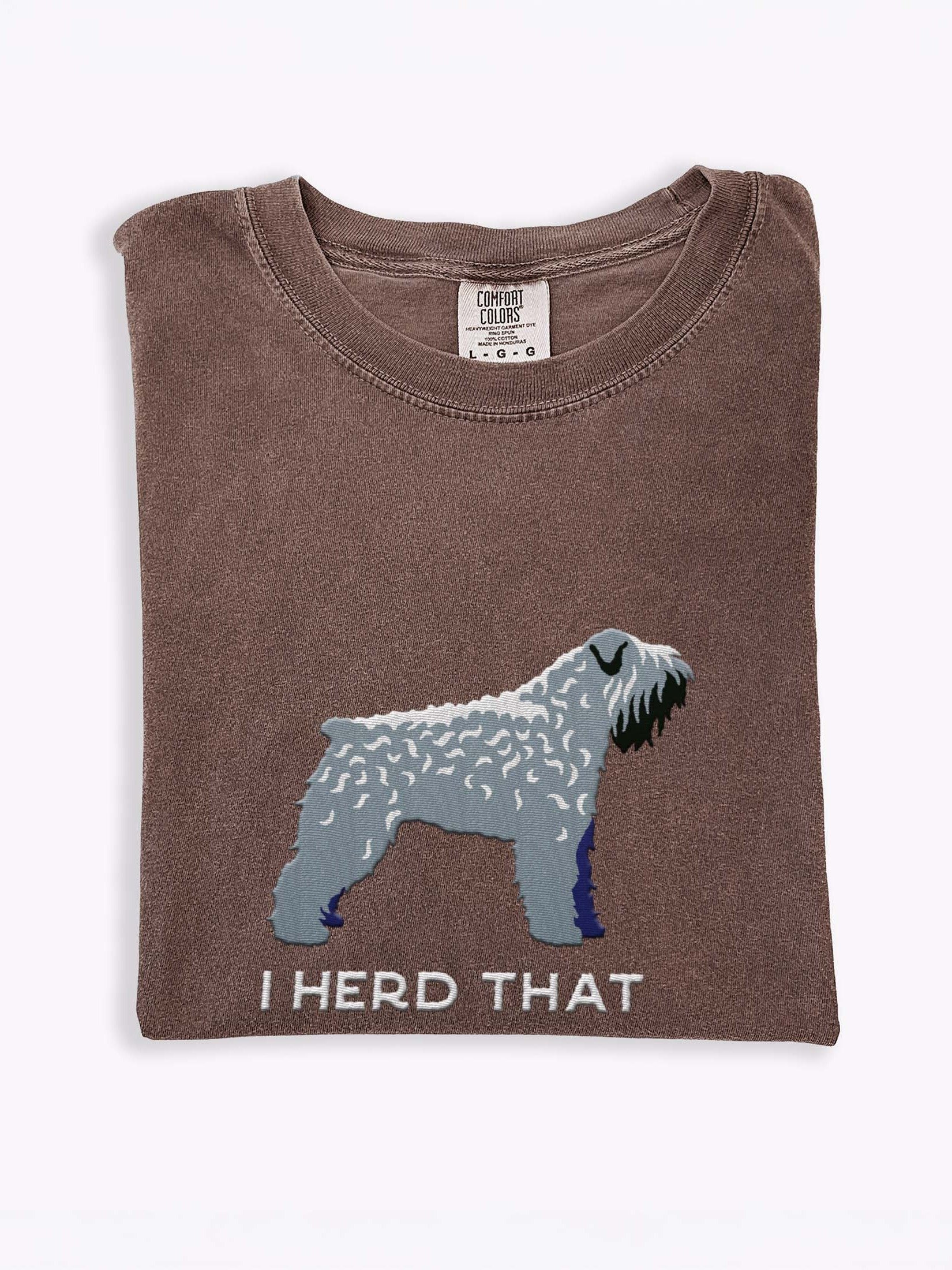 I Herd That T-Shirt(Embroidered) of a Bouvier des Flandres(Gray) product image (1)