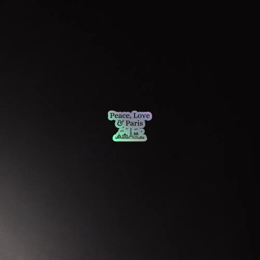 Peace, Love and Paris with Monuments Holographic Universe Sticker Collection product image (2)