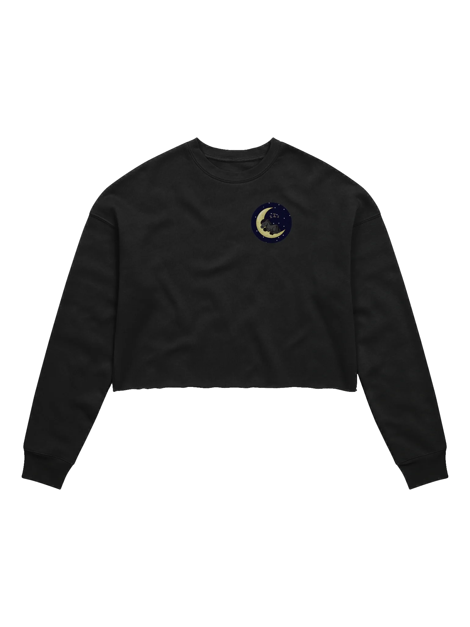 Sleepy Moon Women's Fleece Crop Sweatshirt product image (1)