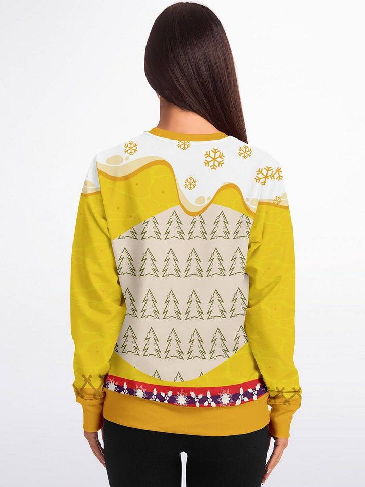 Beer and Ice Bucket List Yellow Sweatshirt | Funny Winter BBQ Sweater | Casual Party Outfit | Unisex Beer Lover Gift product image (2)