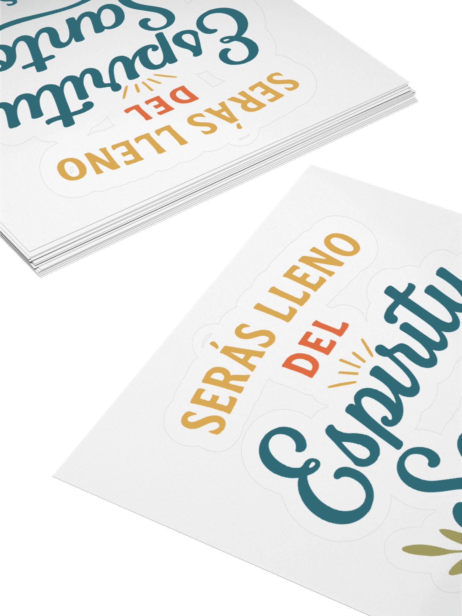 Spanish Faith Sticker – “Serás Lleno del Espíritu Santo” – Christian Kiss-Cut Vinyl product image (4)