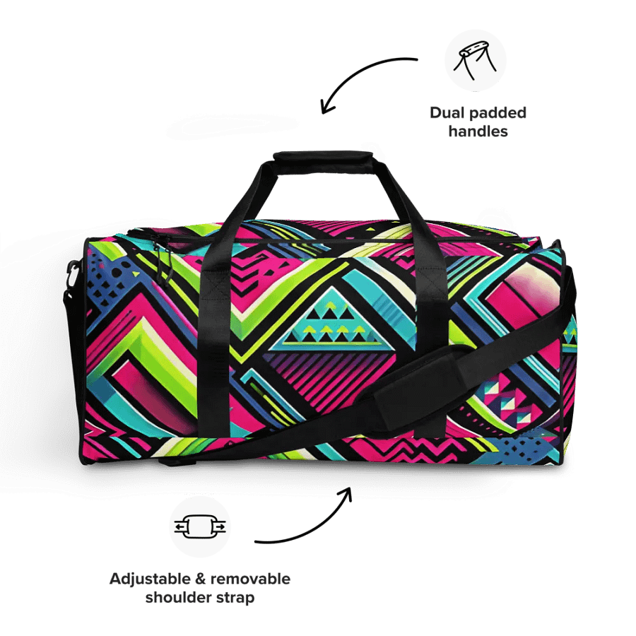 Neon Pop Art Duffle Bag product image (3)