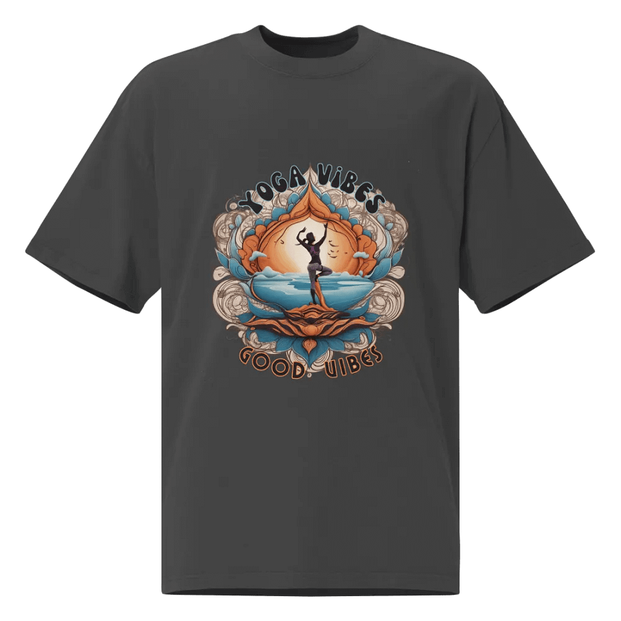 Zen Vibes Oversized Faded T-Shirt product image (1)