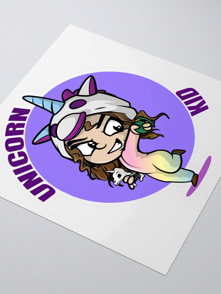 Unicorn Kid Kiss-Cut Sticker Purple product image (8)