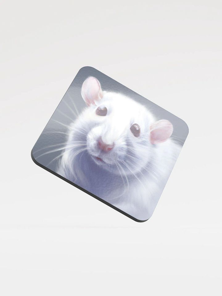 Big white rat coaster product image (1)