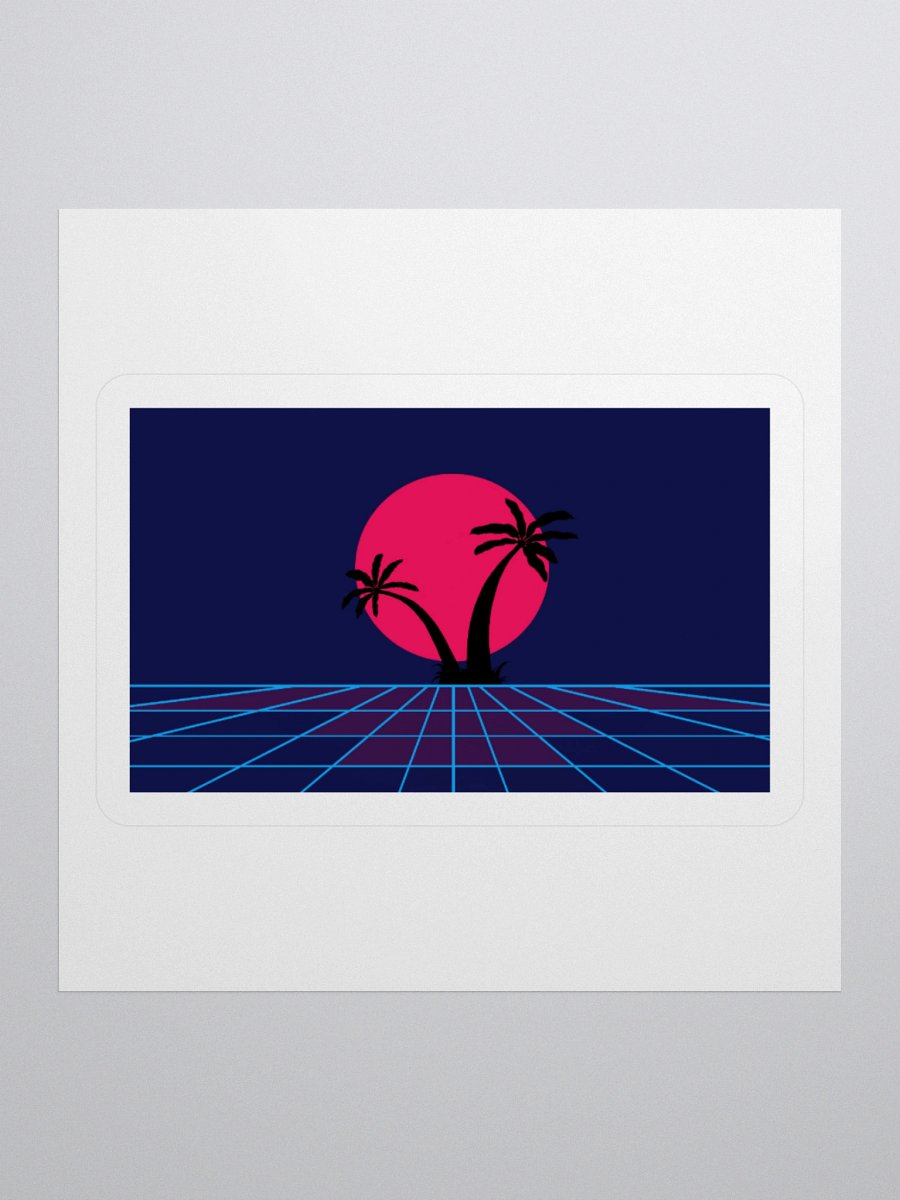 Tropical Vaporwave Kiss Cut Stickers product image (4)