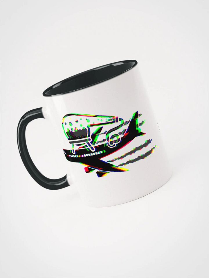 Chemtrails Plane Mug with Colored Handle product image (1)