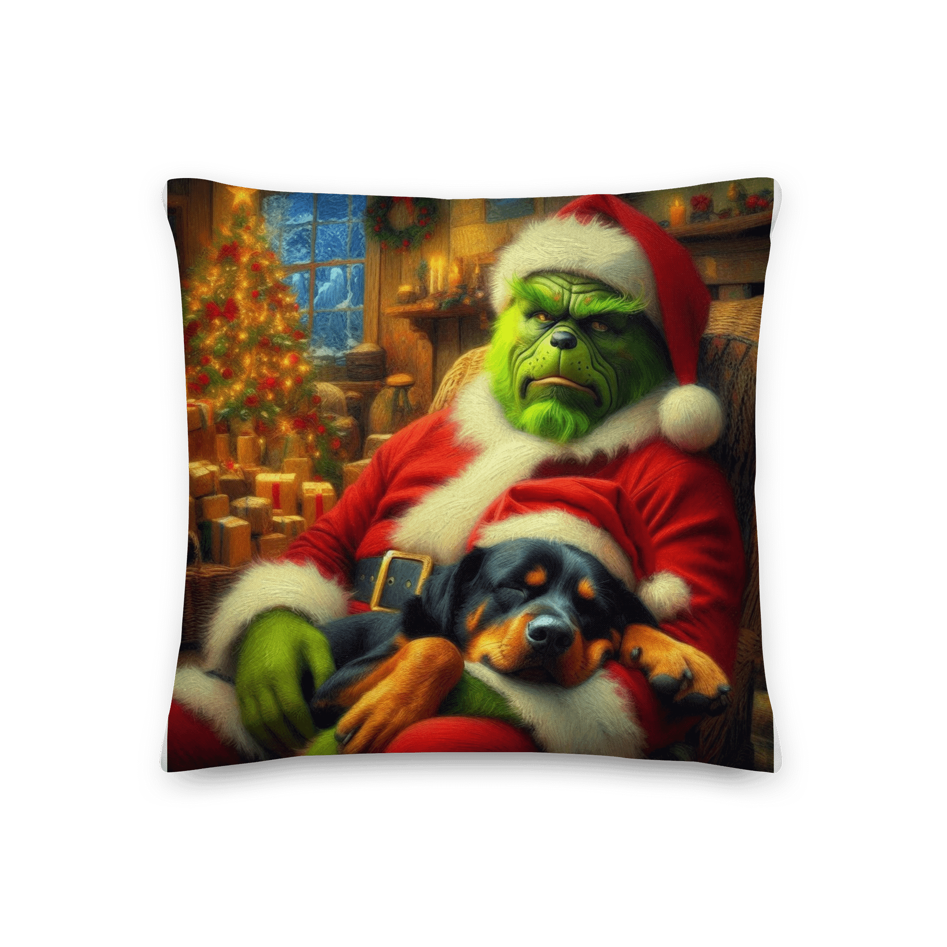 Grinch & Rottweiler All-Over Print Pillow product image (3)