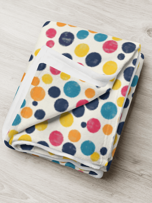 Polka Dot Illusion Vintage Retro Throw Blanket product image (3)