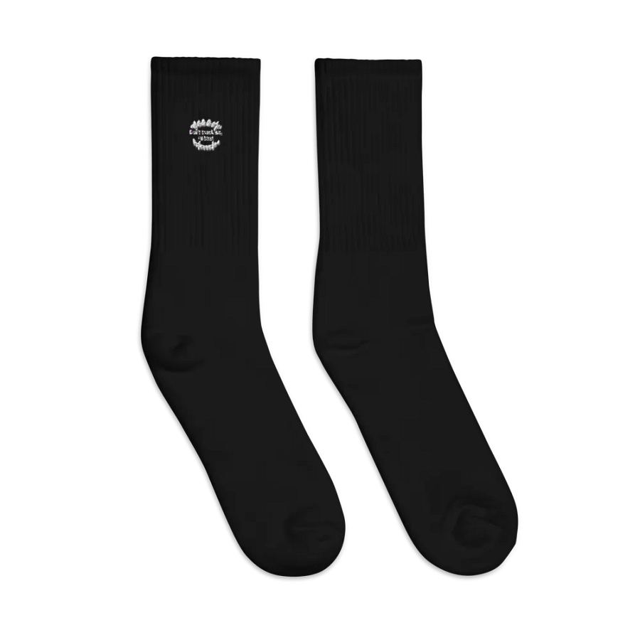 Fangs Embroidered Crew Socks product image (3)