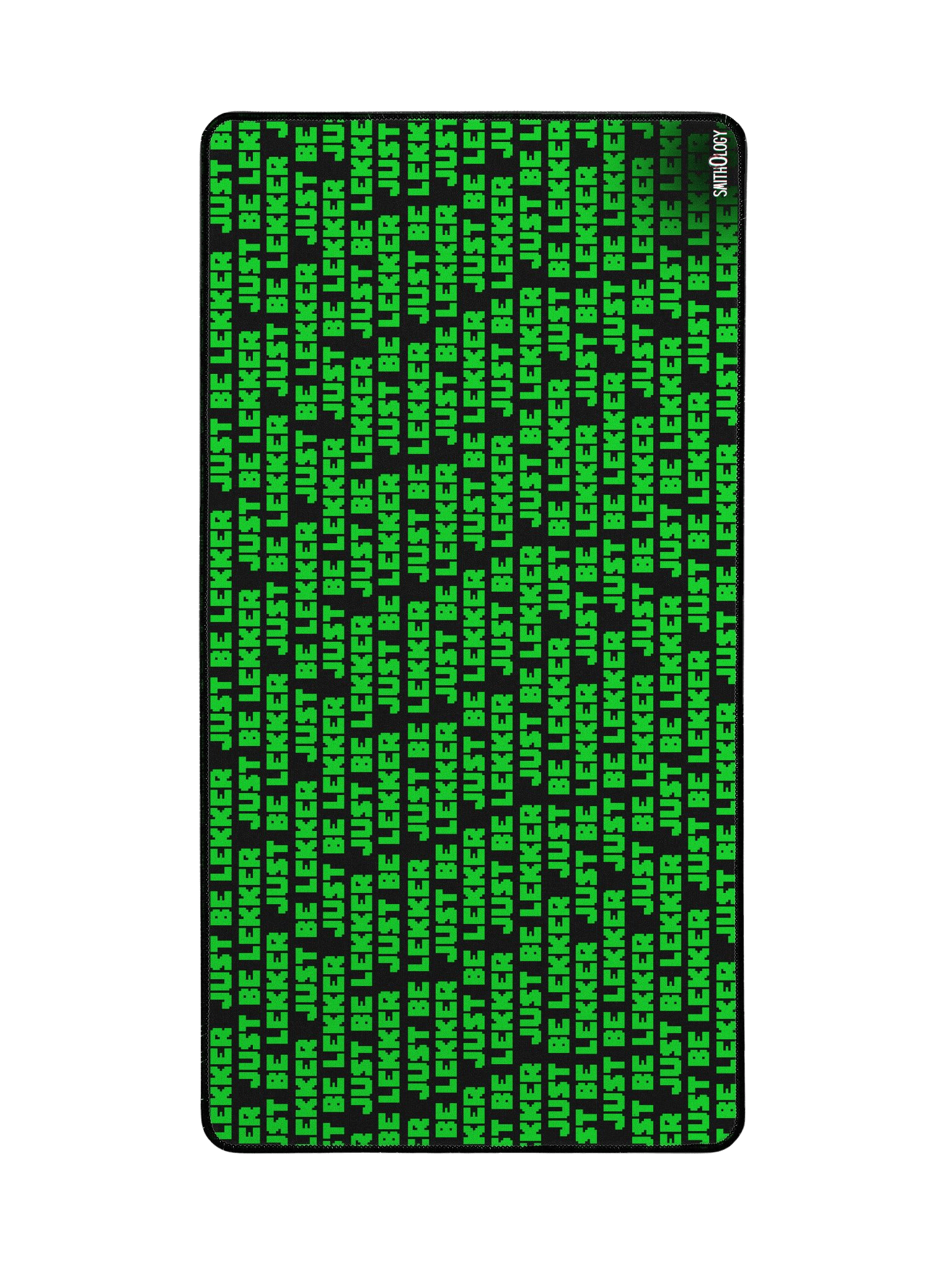 Smithology - "Just Be Lekker" Black/Green Gaming Mousepad product image (2)