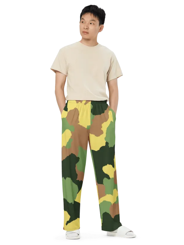 Camo All-Over Print Unisex Wide-Leg Pants product image (1)