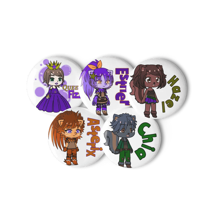 Celestial Garden Squirrels & Moonhogs (The Shadow Galaxy) Set of Pin Buttons product image (3)