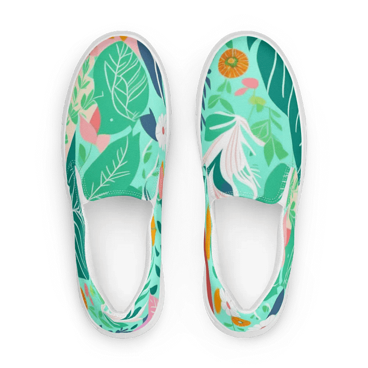 Floral Blossom-Women's Slip-On Canvas Shoes product image (2)