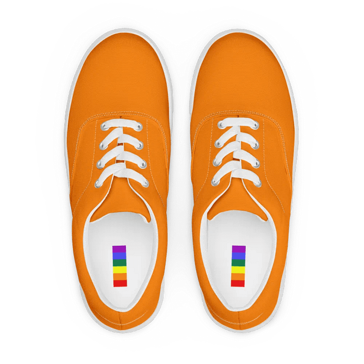 Women's Plain Color Orange Canvas Shoes product image (2)