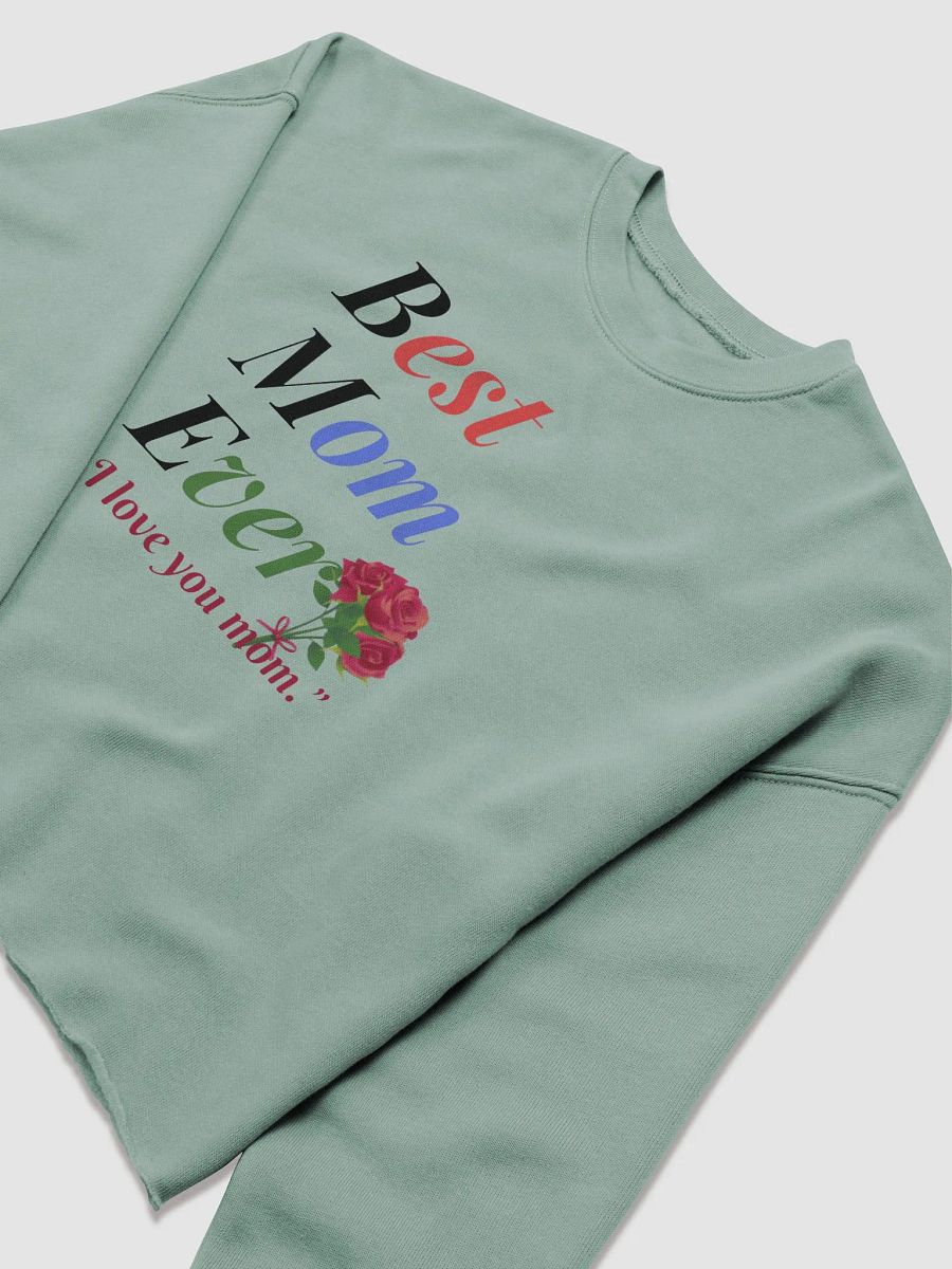Best Mom Ever Bella+Canvas Women's Fleece Crop Sweatshirt product image (5)