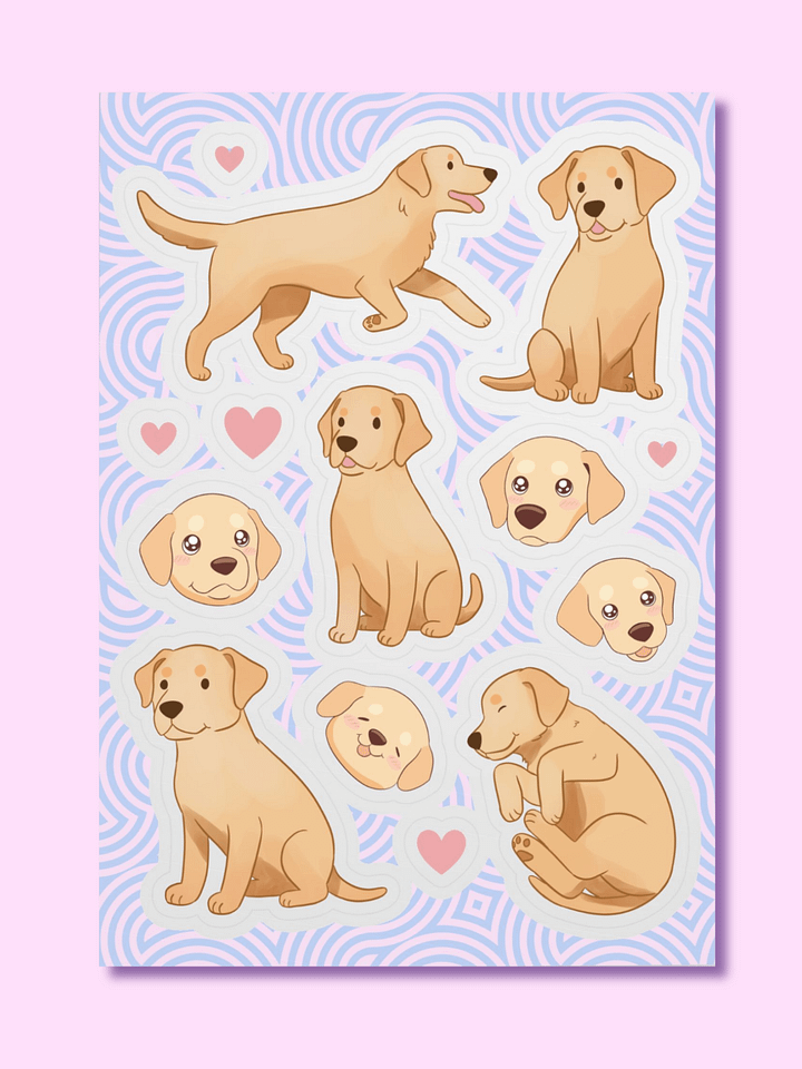 Labrador Love Sticker Sheet product image (1)
