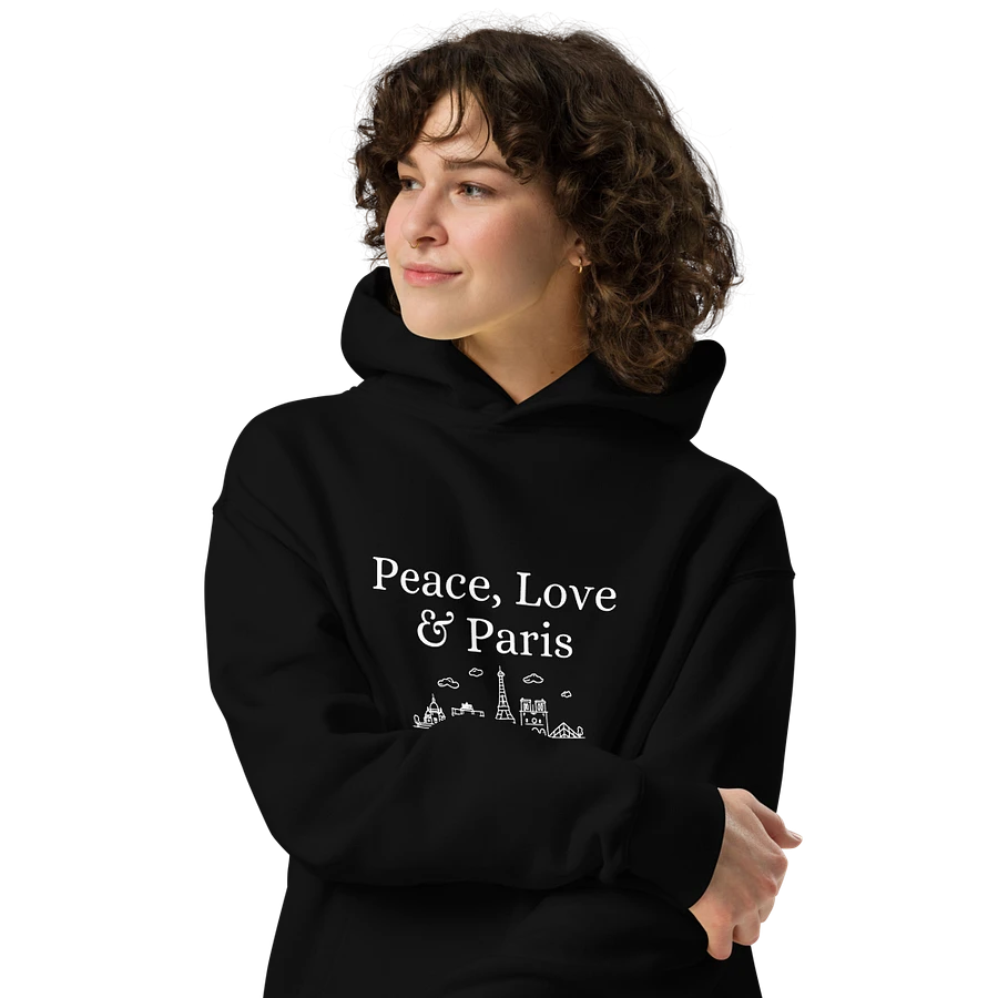 Peace, Love and Paris with Monuments Unisex Oversized Hoodie product image (5)