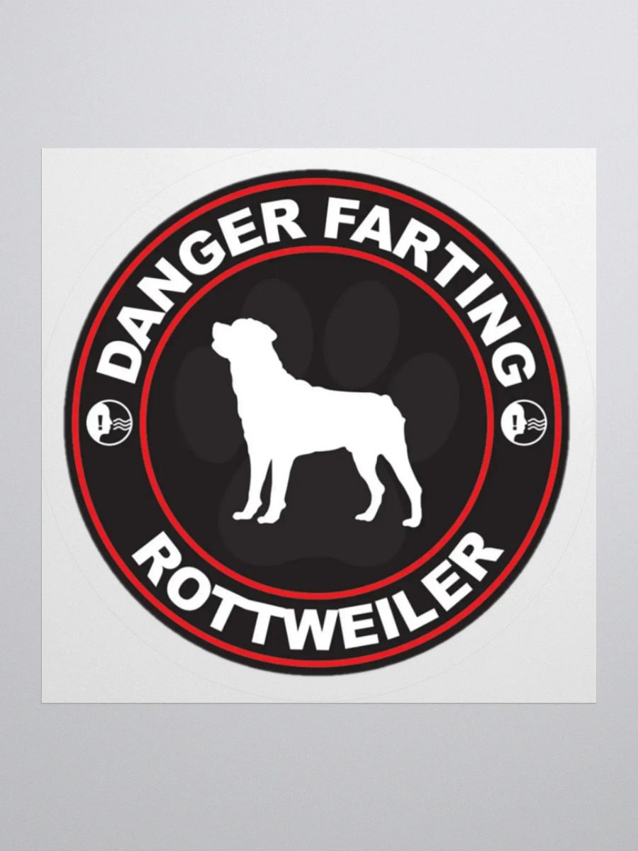 Farting Rottweiler Warning Sticker product image (3)
