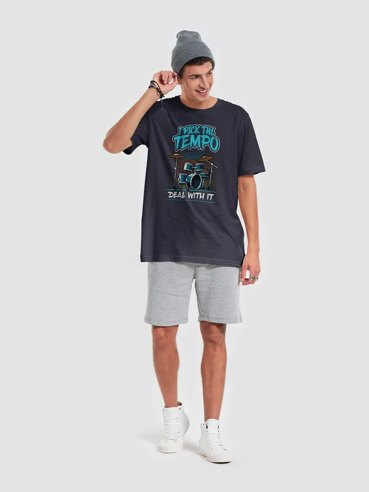 I Pick the Tempo, Deal With It – Musician Graphic T-Shirt for Drummers product image (2)