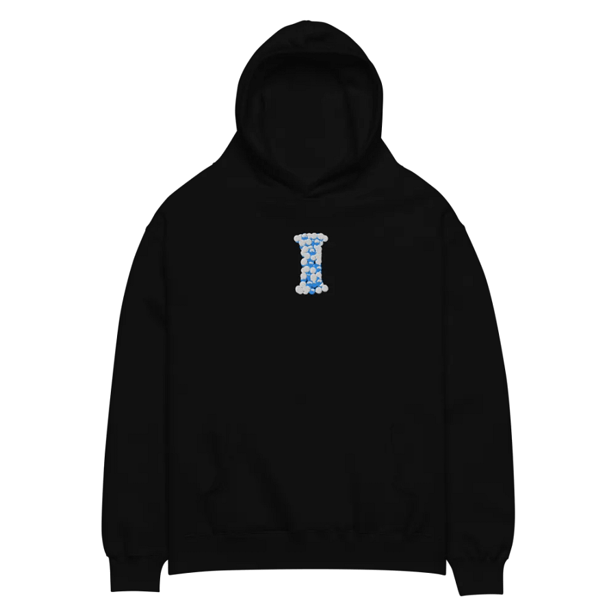 Initial Letter Of Name "I" is Embroidered Unisex Oversized Hoodie product image (2)