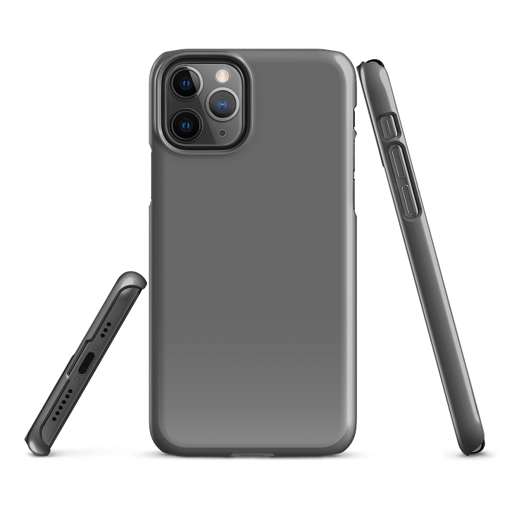 Thunderstorm Gray Solid Color iPhone® Glossy Snap Case product image (2)