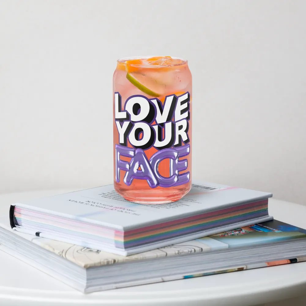 Love Your Face Can-Shaped Glass product image (4)