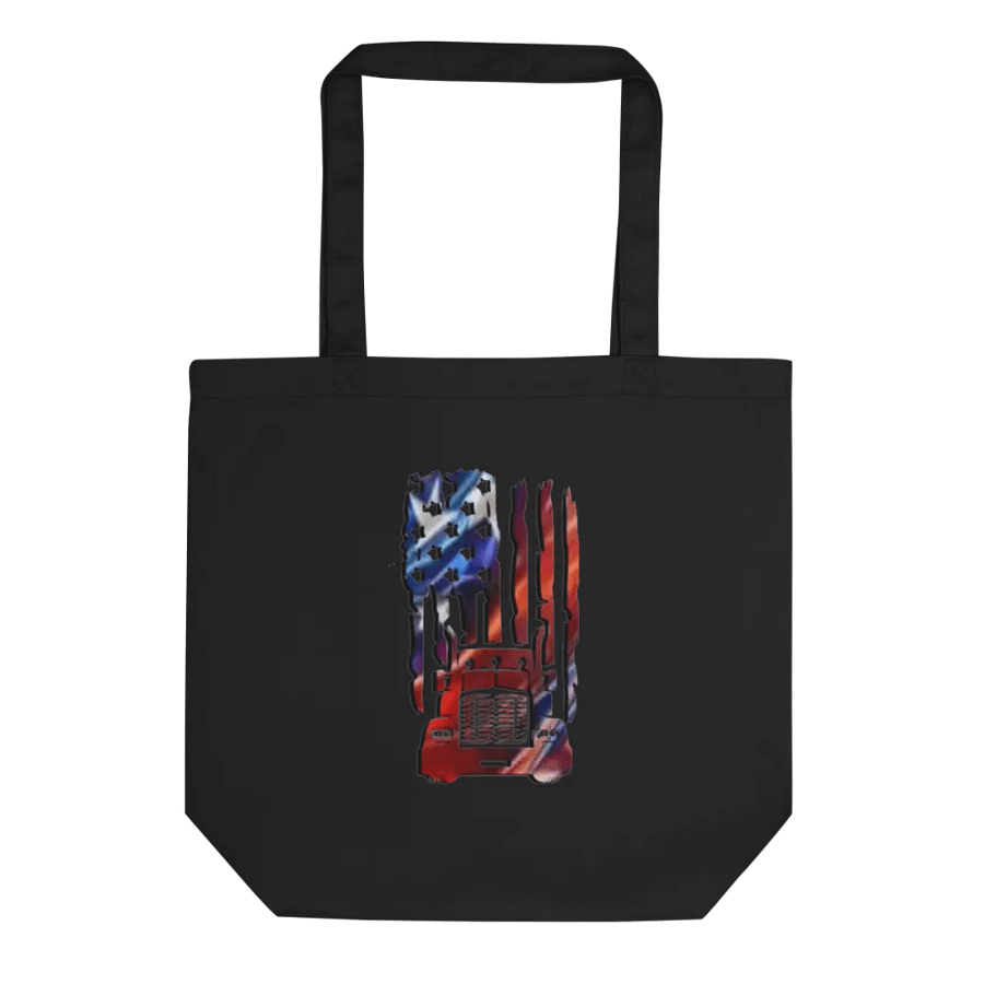 Patriotic Trucker Flag Tote Bag product image (1)