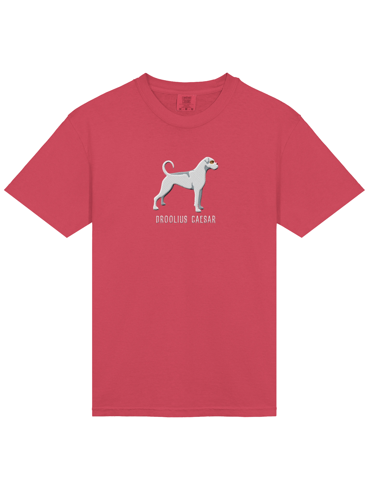 Droolius Caesar T-Shirt(Embroidered) of a Boxer(White) product image (43)