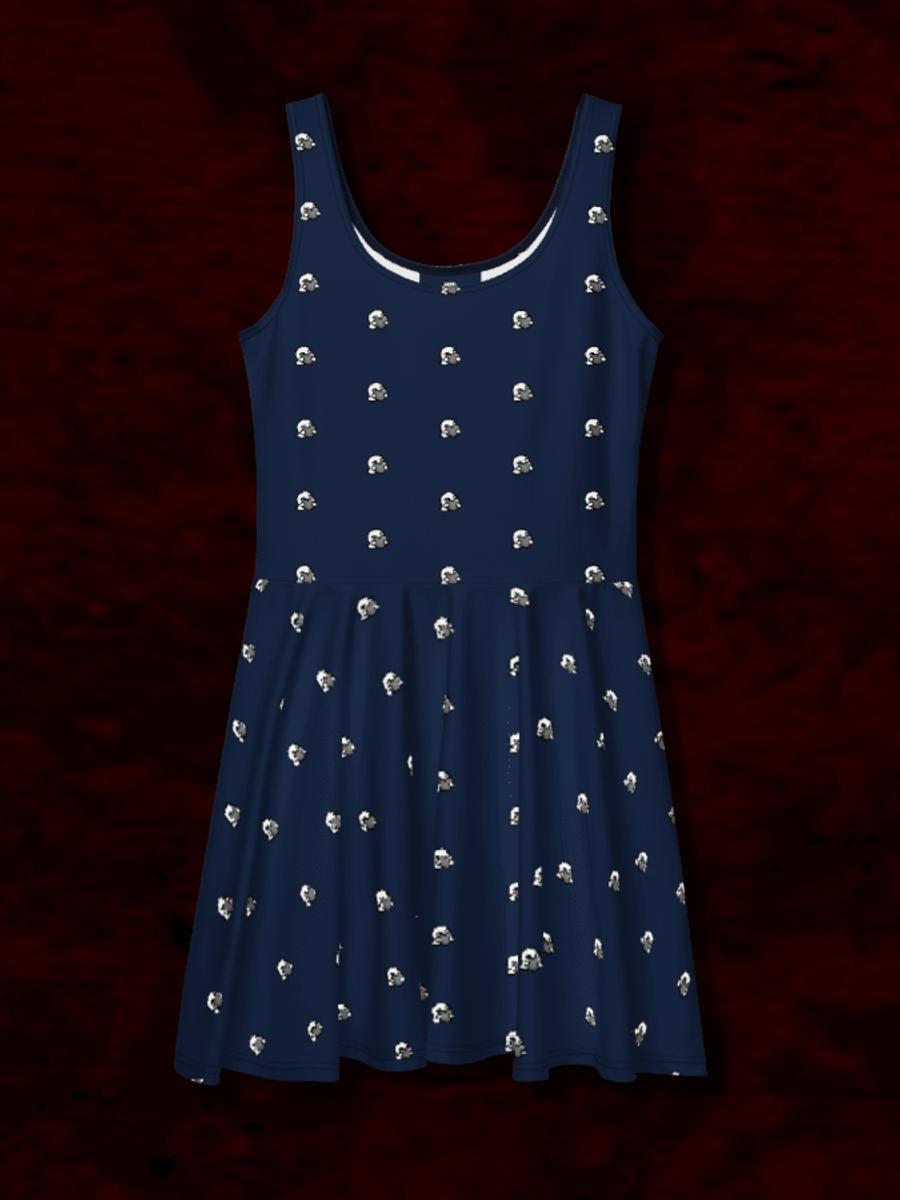 Blue Polka Dot Skater Dress product image (1)